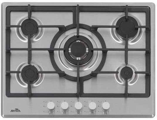 Placa a Gás ARTICA AXG7050 (Placa a gás - Encastre - 70 cm - Inox)