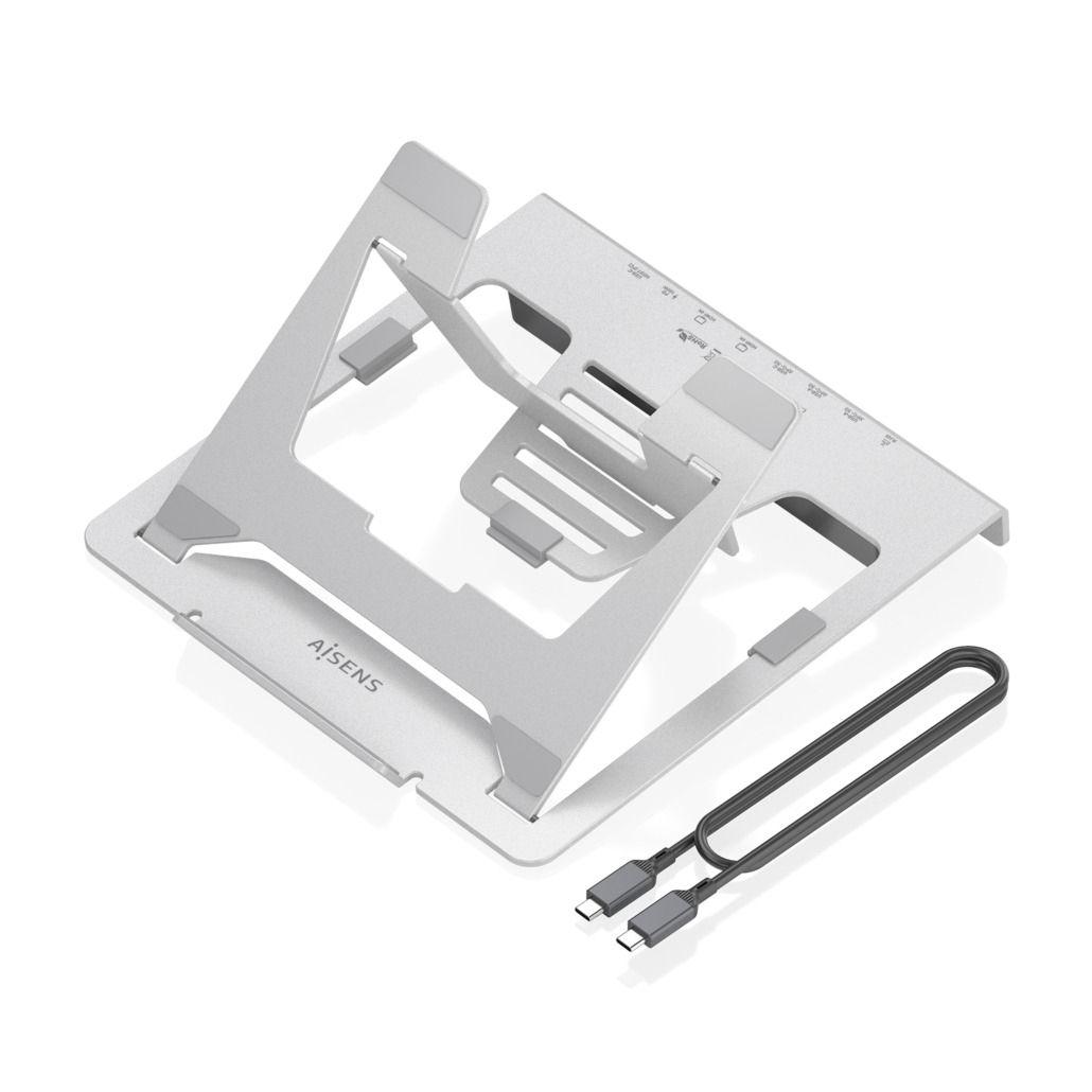 Suporte para Portátil e Tablet AISENS ASUC-7P046-GR (USB Type-C para USB Type-C - Cinzento) — miniatura 2
