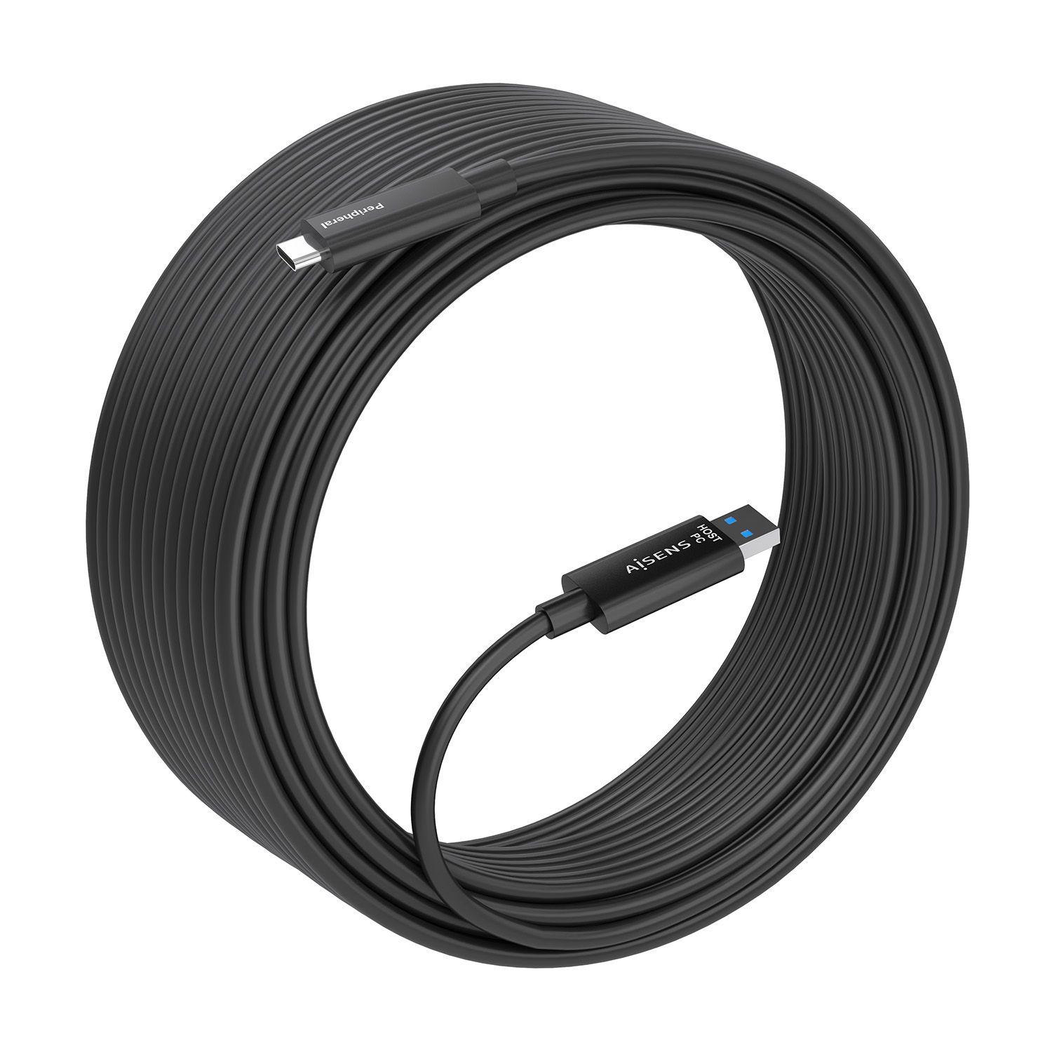 Cabo USB AISENS A157-0926 (25 m - USB C - 2 x USB A - Preto), miniatura 2