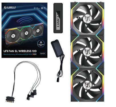 Kit de 3 Ventoinhas para Caixa de PC LIAN LI UNI FAN SL Wireless G99.12SL1W3B.00 (ARGB)