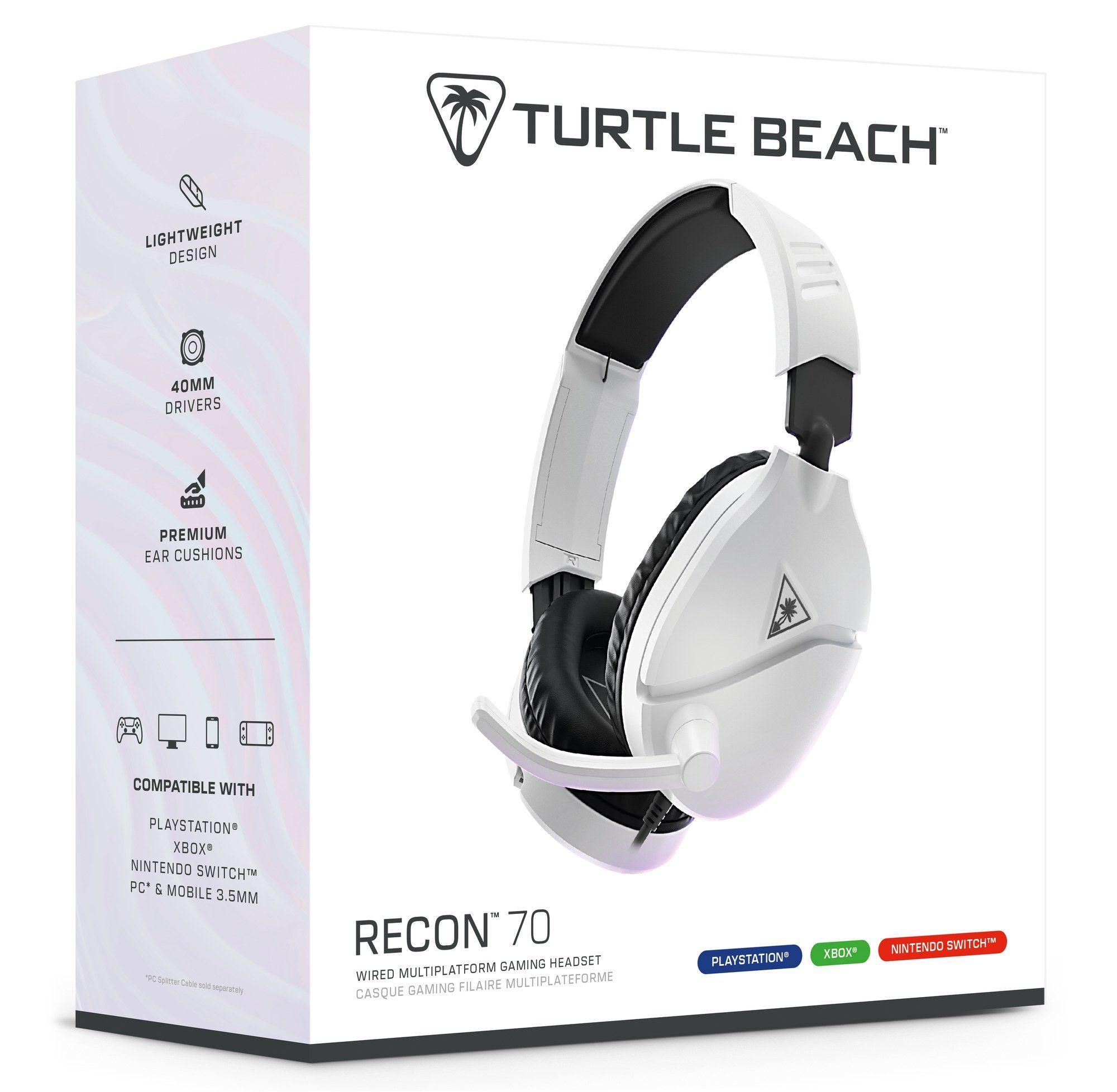 Headset Gaming TURTLE BEACH Recon 70 (Binaural - Com fios - Circumaural - Branco), miniatura 9