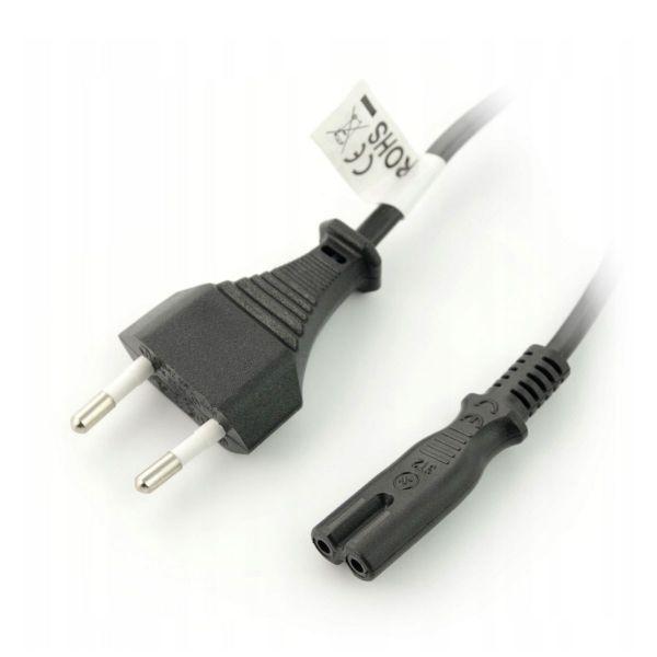 Cabo de Alimentação LANBERG CA-C7CA-10CC-0018-BK (1,8 m - CEE 7/16, macho - IEC 320 C7, fêmea, 2 pinos - Preto), miniatura 2