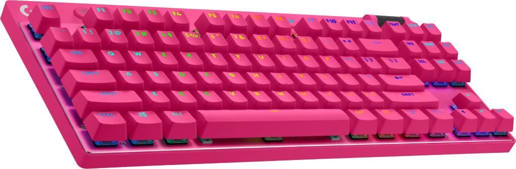 Teclado LOGITECH G PRO X TKL LIGHTSPEED (Estados Unidos - Interruptor de chave mecânico - RF Wireless + Bluetooth - Magenta)