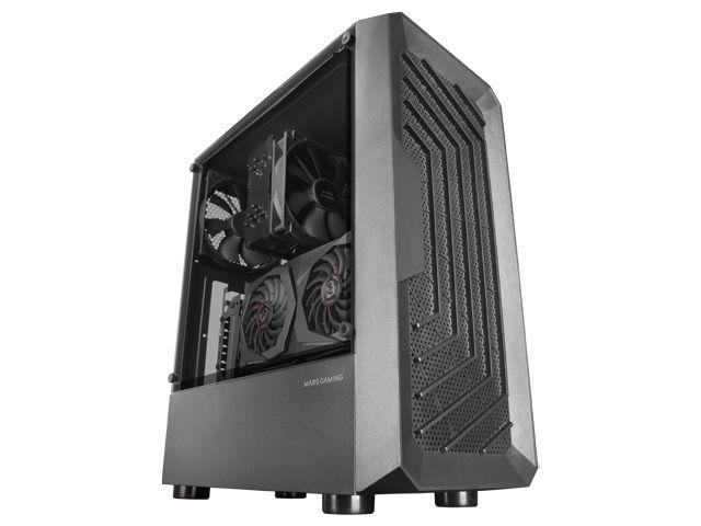Caixa PC MARS GAMING MC2000 (ATX, micro ATX, Mini-ITX - Midi Tower - Metal, Vidro temperado - Preto), miniatura 3