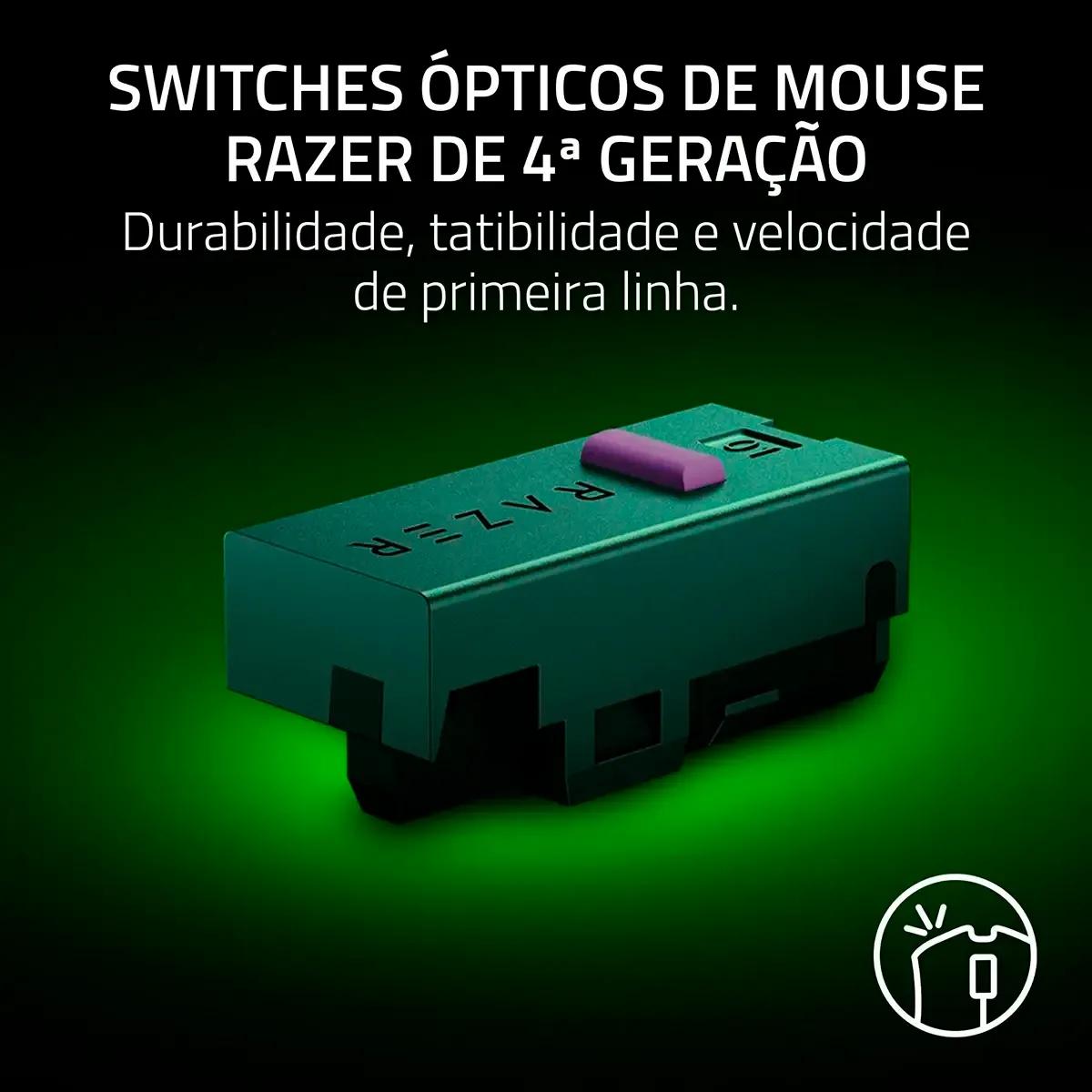 Rato RAZER DeathAdder V4 Pro (Mão direita - 45000 DPI - Ótico - Branco) — miniatura 3