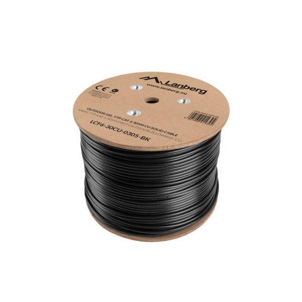 Cabo de Rede Exterior LANBERG LCF6-30CU-0305-BK (305 m - Cat.6 - Preto), miniatura 2
