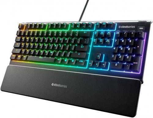 Teclado STEELSERIES Apex 3 (Internacional - Silenciosos - RGB de 10 zonas - Layout Internacional)