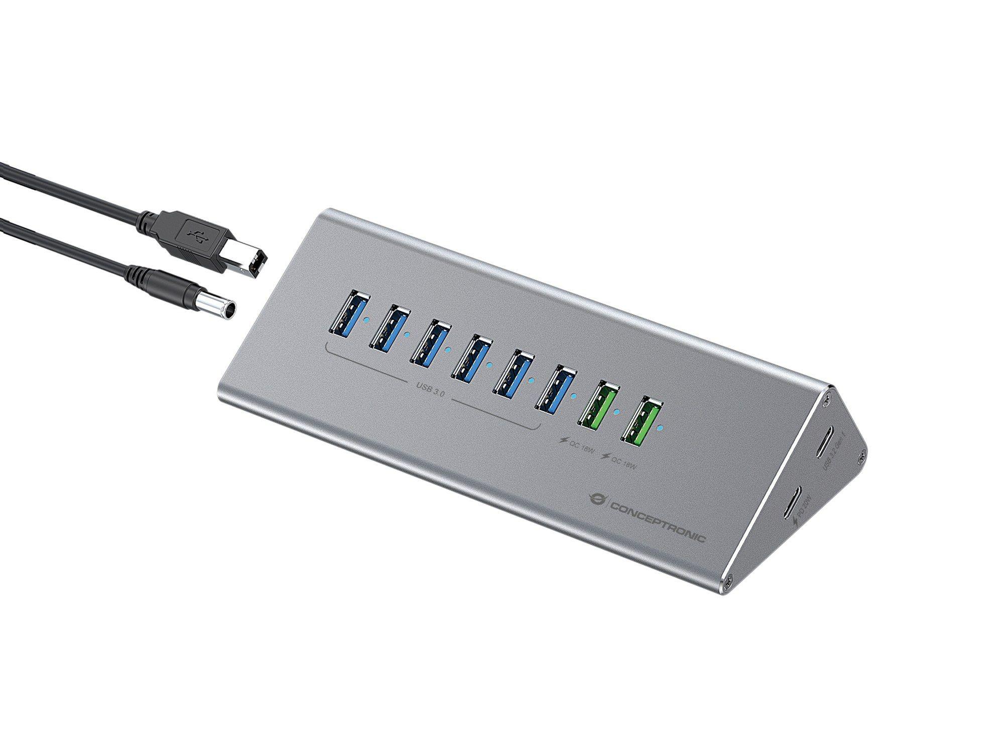 Hub USB CONCEPTRONIC HUBBIES18G (1 m - Cinzento) — miniatura 6