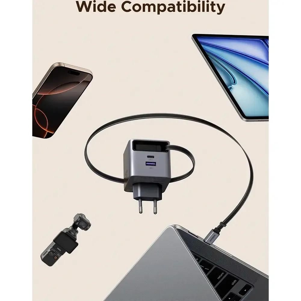 Carregador UGREEN Nexode GaN Infinity X616 (100W - GaN - Cinza) — miniatura 5