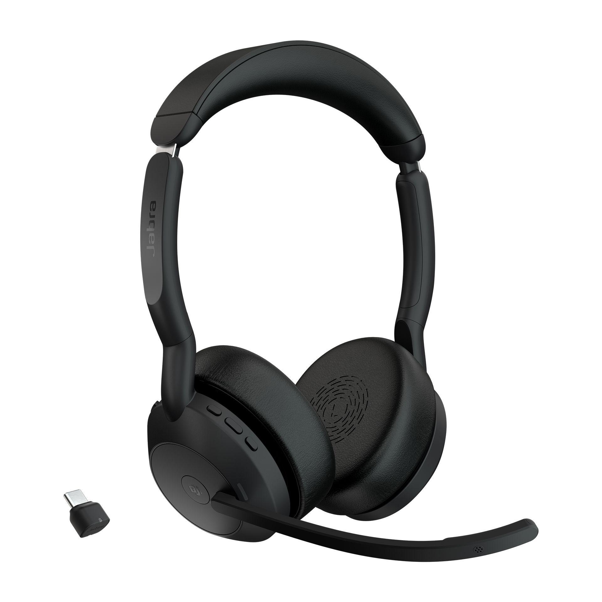 Headset JABRA Evolve2 55 (Binaural - Sem fios - Supra-aural - Preto)
