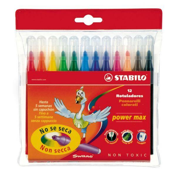 Conjunto de 12 Marcadores STABILO Power Max (6 anos - Multicor), miniatura 2
