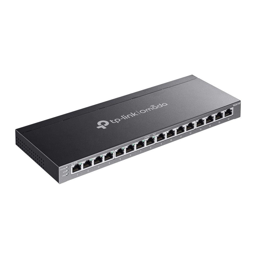 Switch Gerido TP-LINK Omada TL-SG2016P (Gigabit Ethernet - 10, 100, 1000 Mbit/s - 4,1 MB - Preto) — miniatura 4
