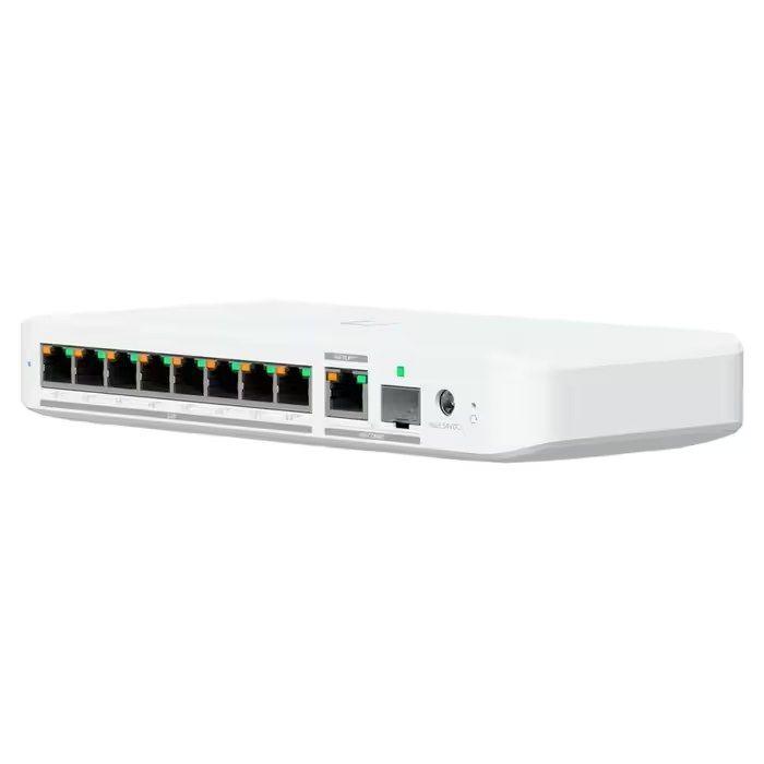 Switch de Rede UBIQUITI UniFi Flex 2.5G 8 USW-FLEX-2.5G-8 (9 Portas - RJ45 ou SFP+ 10GbE - PoE+ - Prateado) — miniatura 3