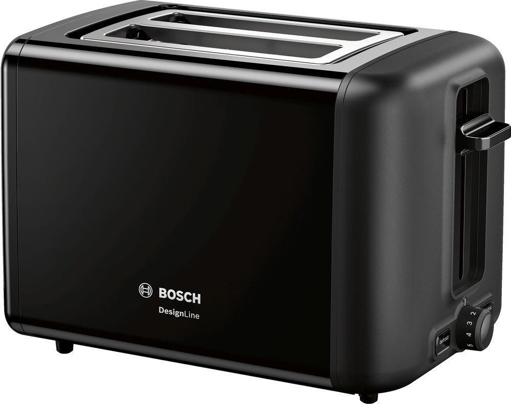 Torradeira BOSCH TAT3P423DE (970 W - 2 fatias - Altura 19,5 cm - Preto)