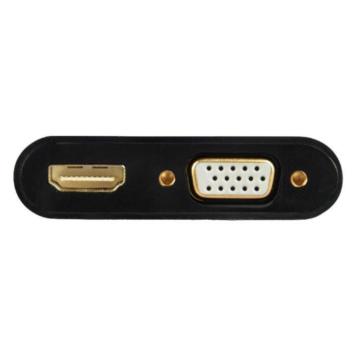 Adaptador HDMI Multiporta GEMBIRD A-HDMIM-HDMIFVGAF-01 (0,15 m - Preto), miniatura 3