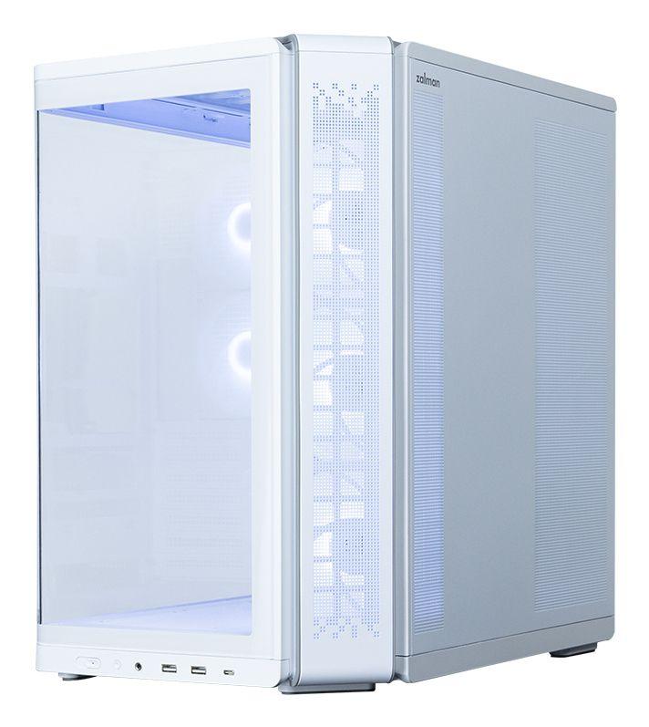 Caixa PC ZALMAN P60 White (ATX, Mini-ITX - Midi Tower - Plástico, aço, vidro temperado - Branco) — miniatura 7