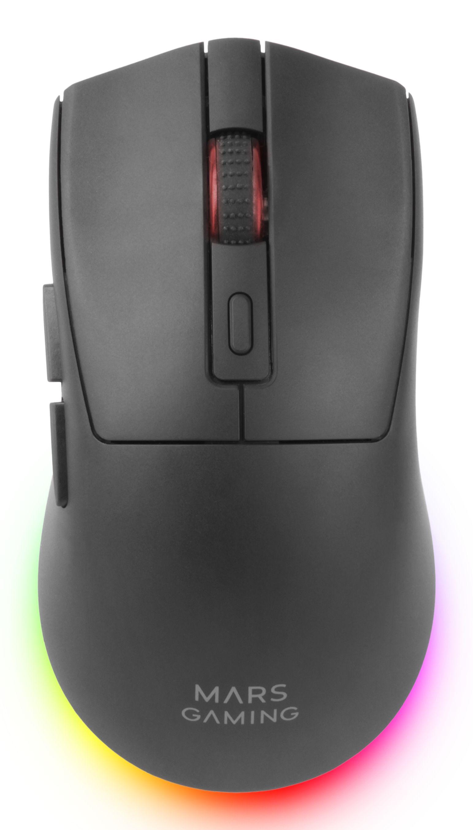 Rato Gaming MARS GAMING MM-T3 (Mão direita - 14400 DPI - Ótico - Preto)