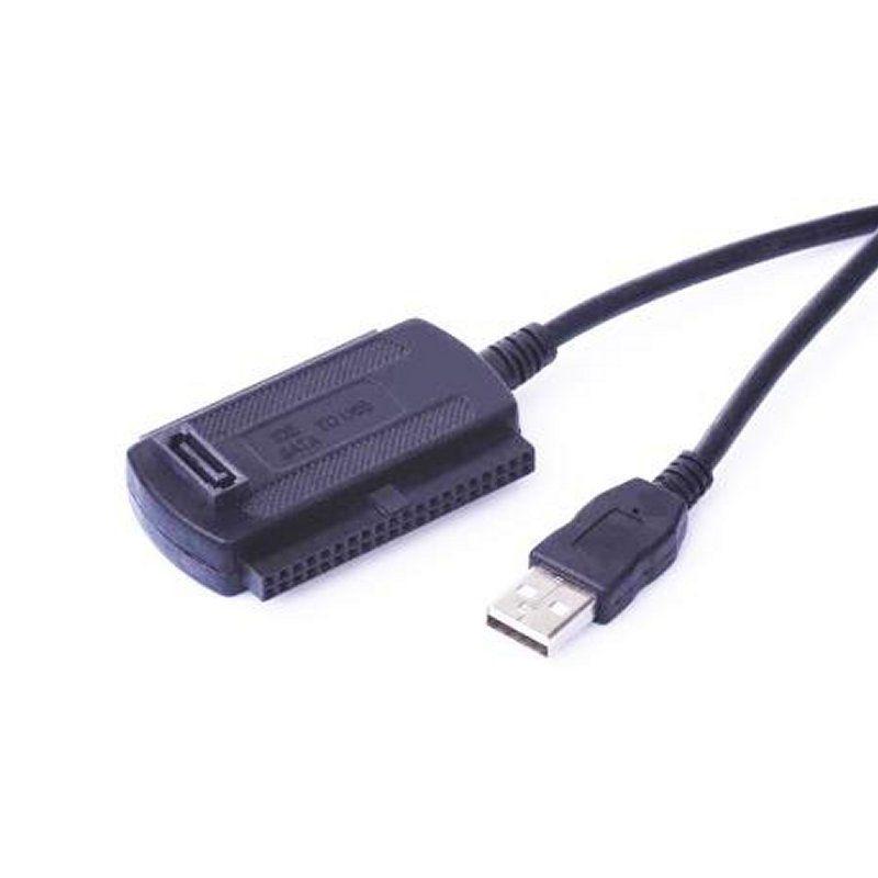 Adaptador USB para IDE/SATA GEMBIRD AUSI01 (PATA/SATA - HDD e SSD - Preto)