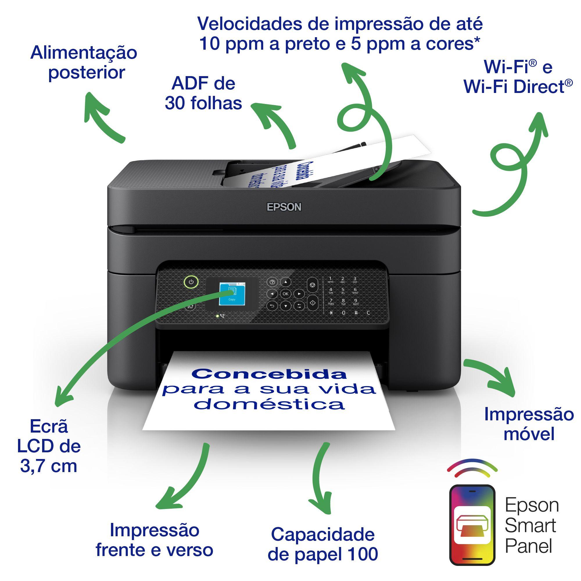 Impressora Multifunções EPSON WorkForce WF-2930DWF (A4 - Impressão a cores - 100 folhas - Preto) — miniatura 2