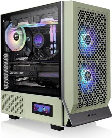 Caixa PC THERMALTAKE Ceres 300 TG ARGB (ATX, EATX, micro ATX, Mini-ITX - Mid Tower - Vidro temperado - Verde)