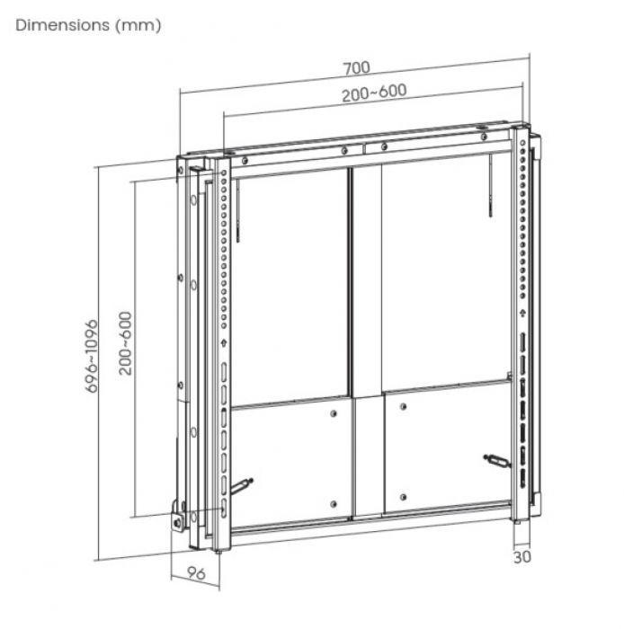 Suporte de Parede para TV EQUIP 650345 (55–86" - 65 kg - Preto), miniatura 11