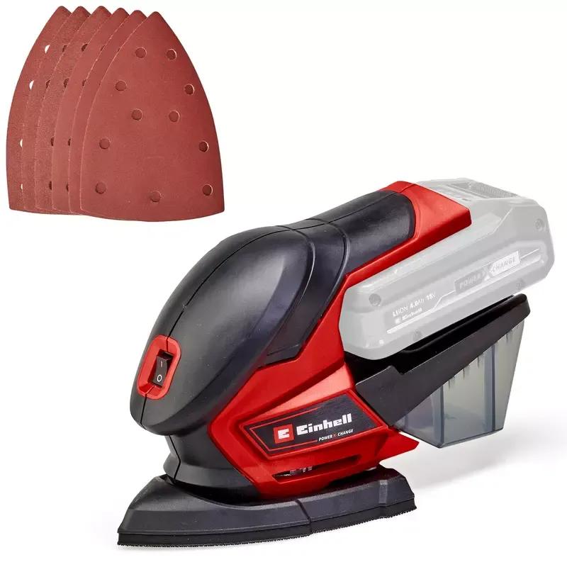 Lixadora Multifunções a Bateria EINHELL TE-OS 18/150 Li Solo (18 V - Bateria - Preto e Vermelho) — miniatura 3