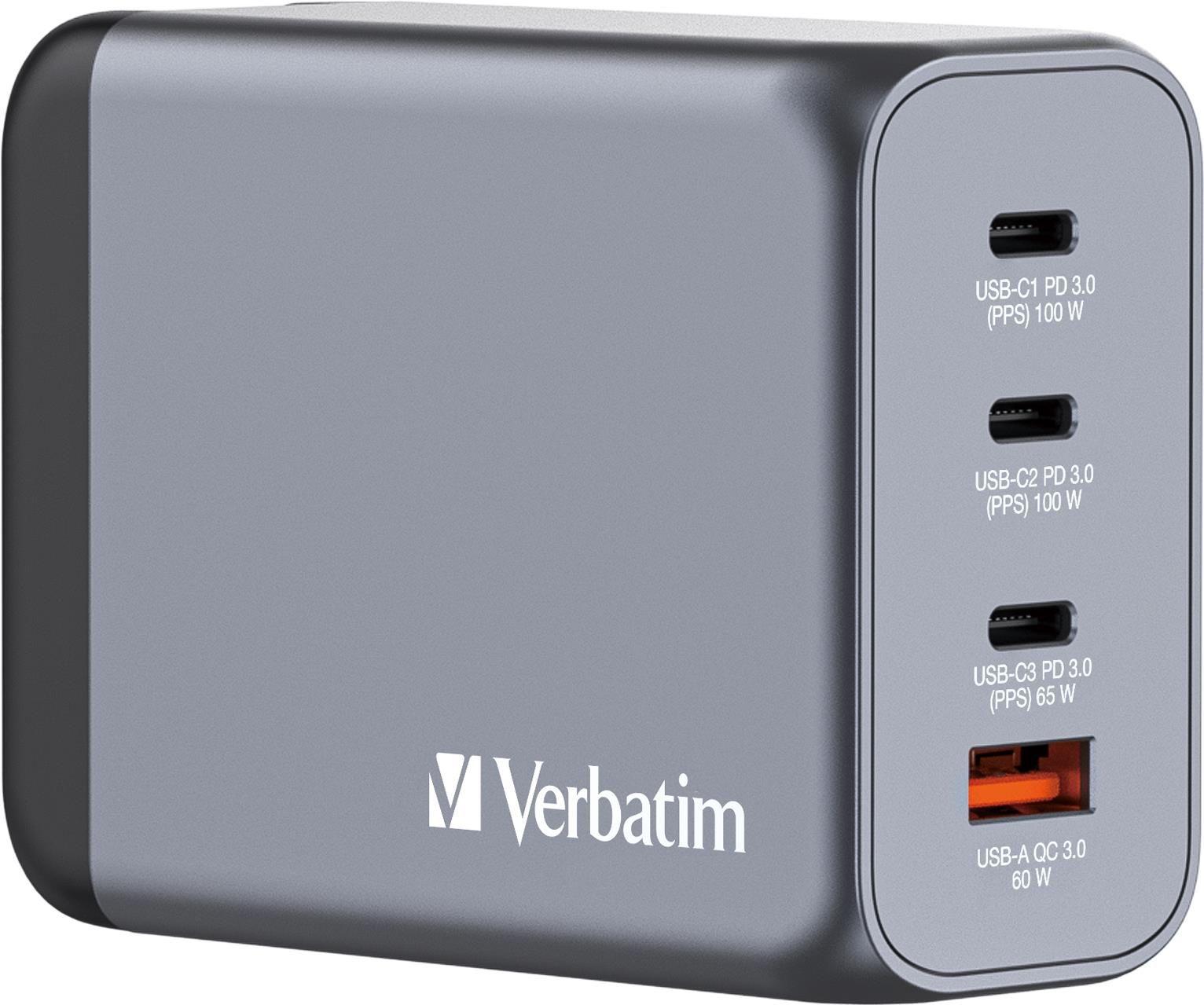 Carregador de Dispositivos Móveis VERBATIM GNC-200 (Universal - AC - Preto/Cinzento)