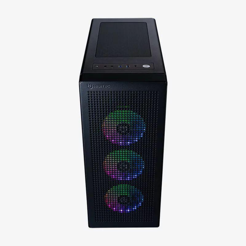 Caixa PC Gaming HIDITEC H1 AIR (ATX, ITX, micro ATX - ATX, micro ATX, Mini-ITX - Aço, vidro temperado - Preto) — miniatura 6