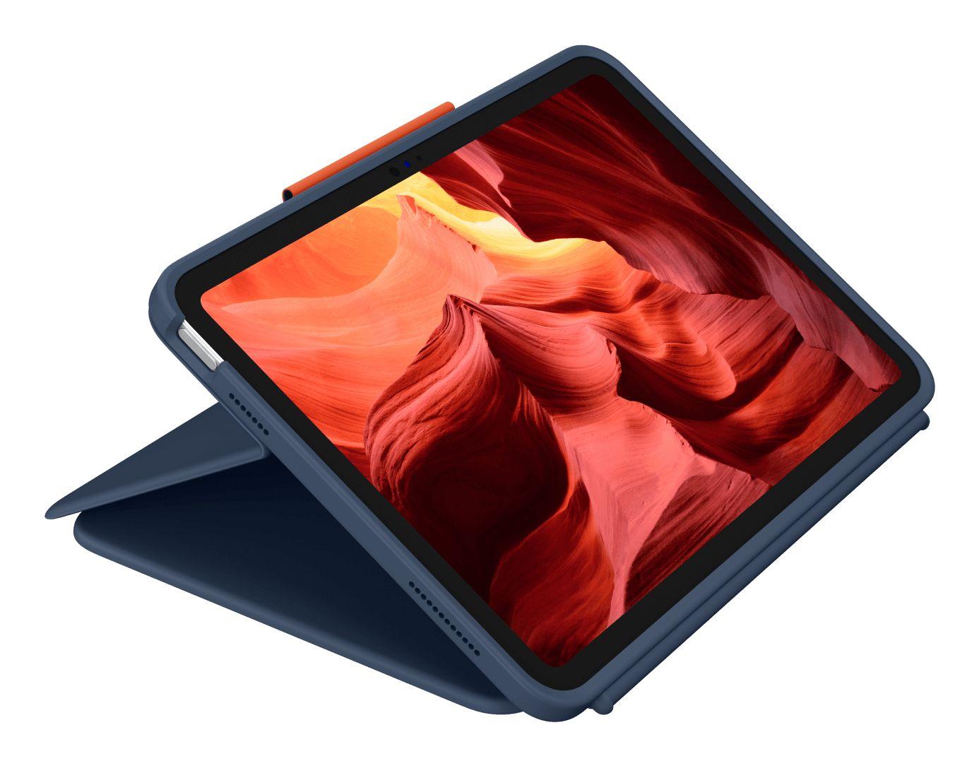 Capa com Teclado LOGITECH Rugged Combo 4 Touch (Acoplamento - Apple - Azul) — miniatura 6