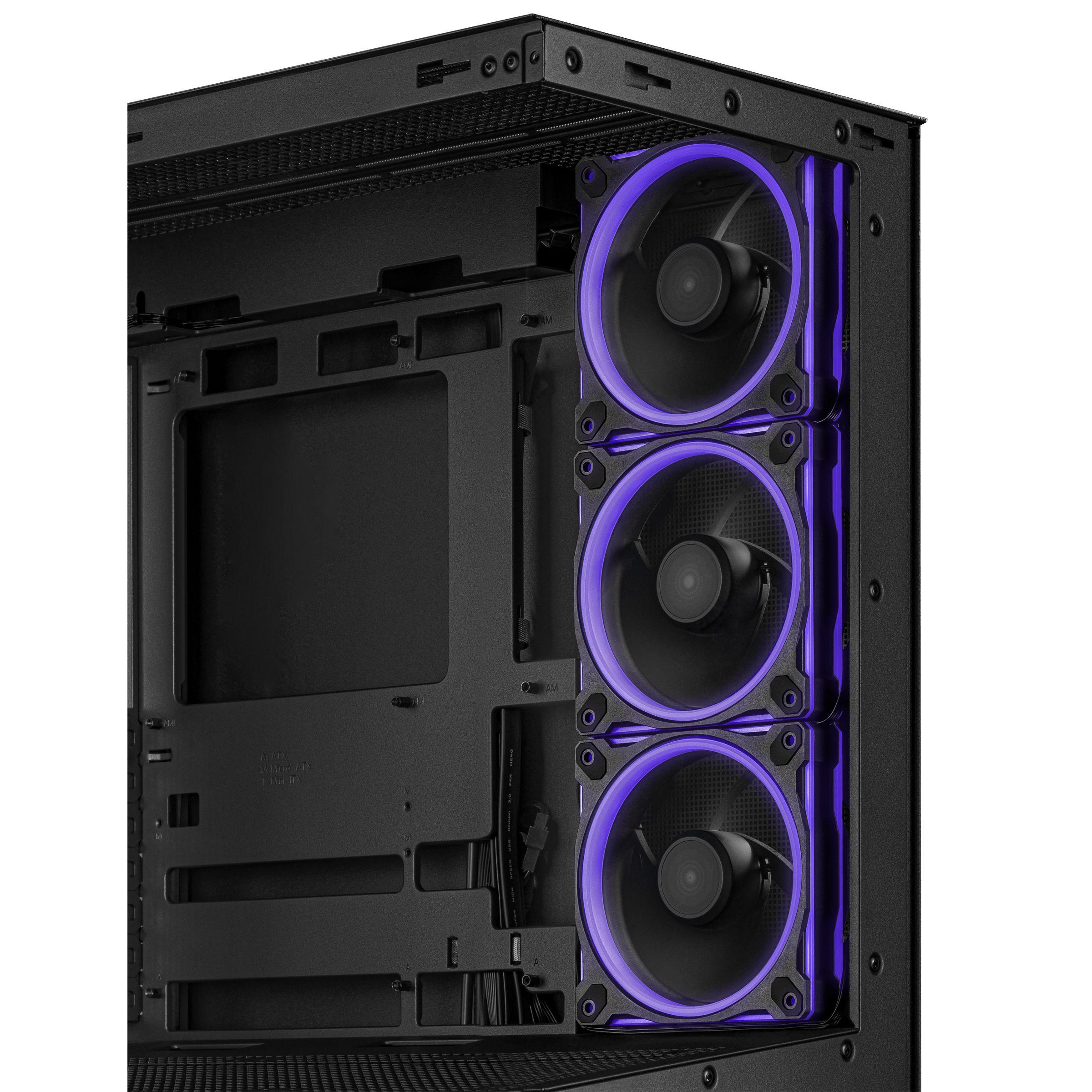 Caixa PC ASUS A31 Plus TG ARGB (ATX, micro ATX, Mini-ITX - Midi Tower - Metal - Preto) — miniatura 5