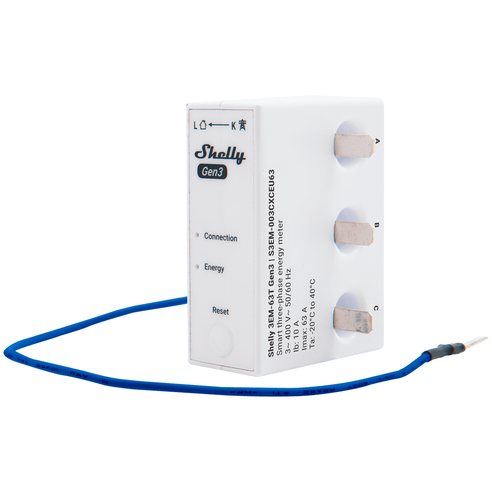 Medidor de Energia SHELLY 3EM-63T Gen3 (3 Canais - Calha DIN), miniatura 3