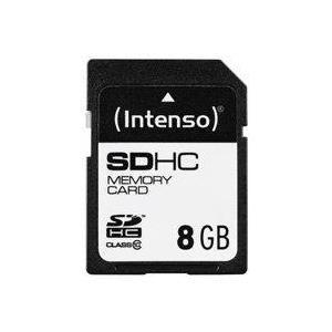 Cartão de Memória INTENSO 3411460 (8GB - Class 10 - 25 MB/s - Preto)