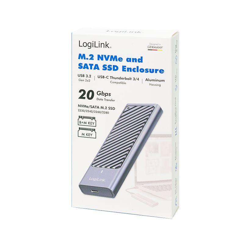 Caixa Externa SSD LOGILINK UA0435 (10 TB - M.2 - M.2, SATA - Cinzento) — miniatura 6