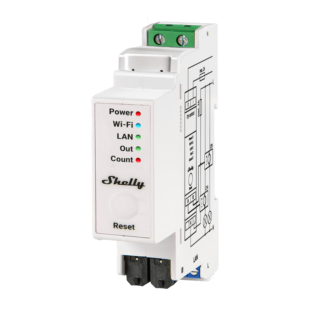 Módulo Medidor de Energia SHELLY Pro EM-50 (Plástico - Branco)