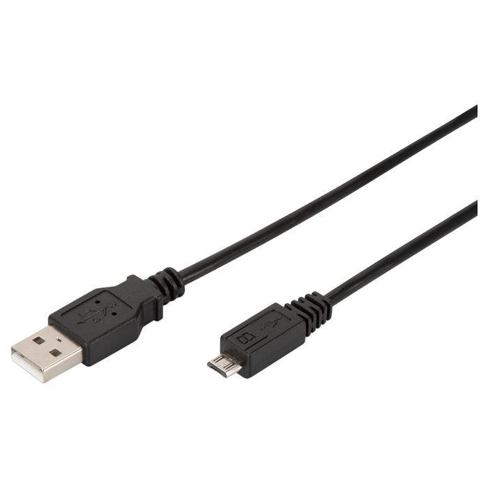 Cabo USB EWENT EC1019 (1 m - USB A - Micro-USB A - Preto), miniatura 2