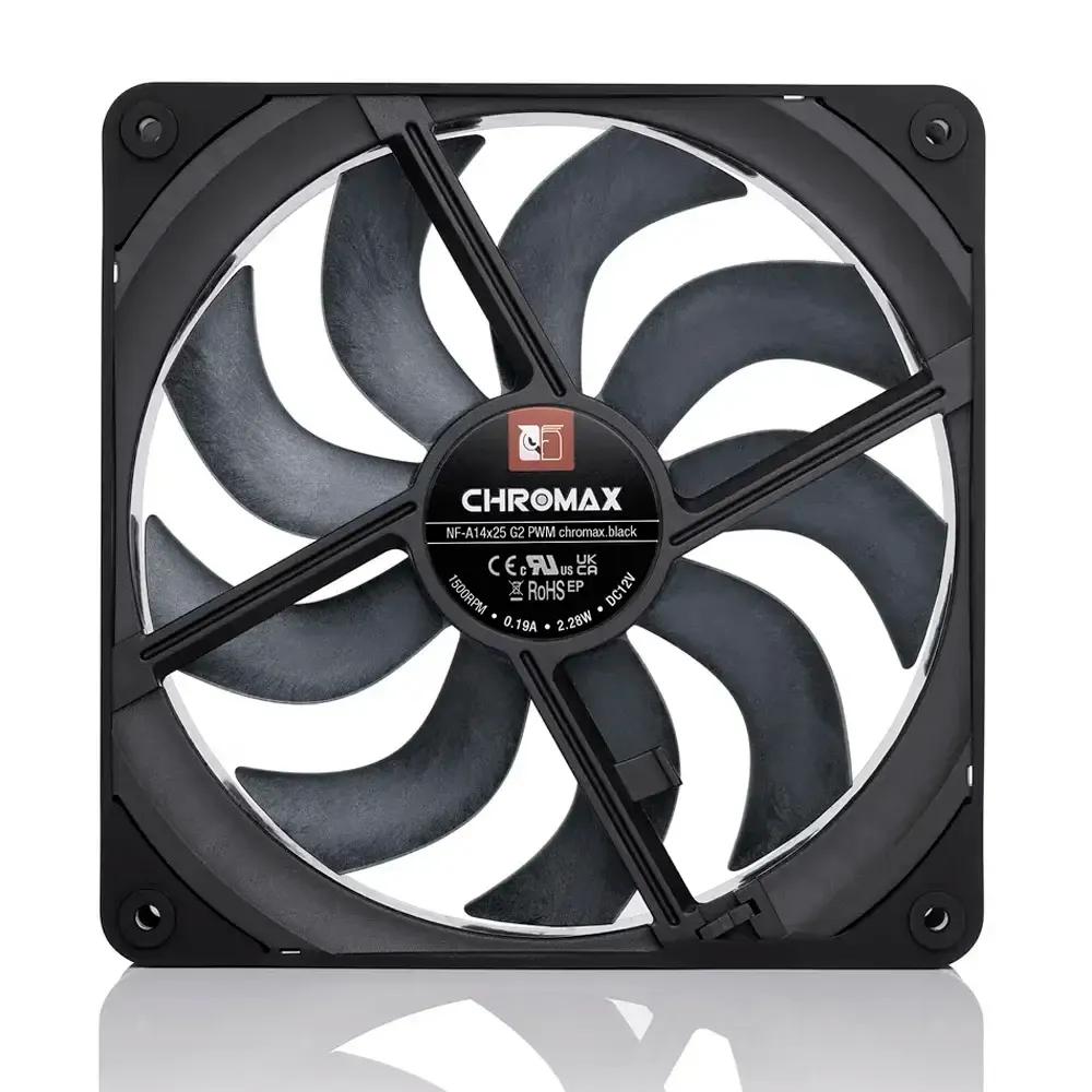Ventoinha para Caixa de Computador NOCTUA NF-A14x25 G2 PWM CH.BK (Preto), miniatura 4