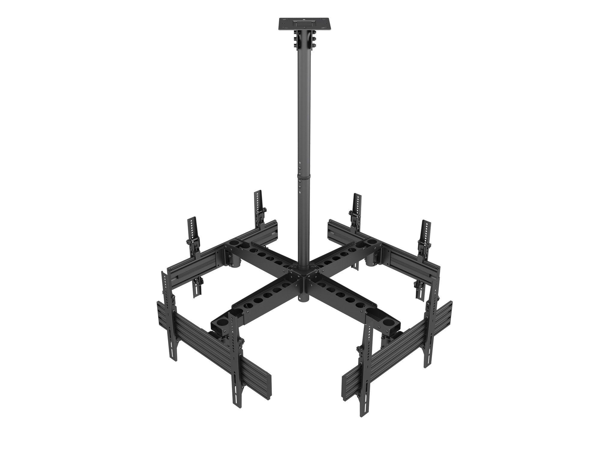 Suporte de Teto para 4 Ecrãs EQUIP 650372 (32-65" - 30 kg por ecrã - Preto)