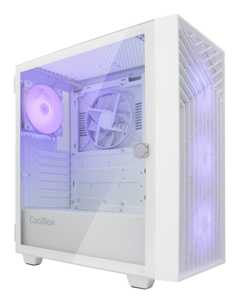 Caixa Gaming COOLBOX GA300 GridLine (ATX, ITX, Mini-ITX - Torre - ARGB - Branco)
