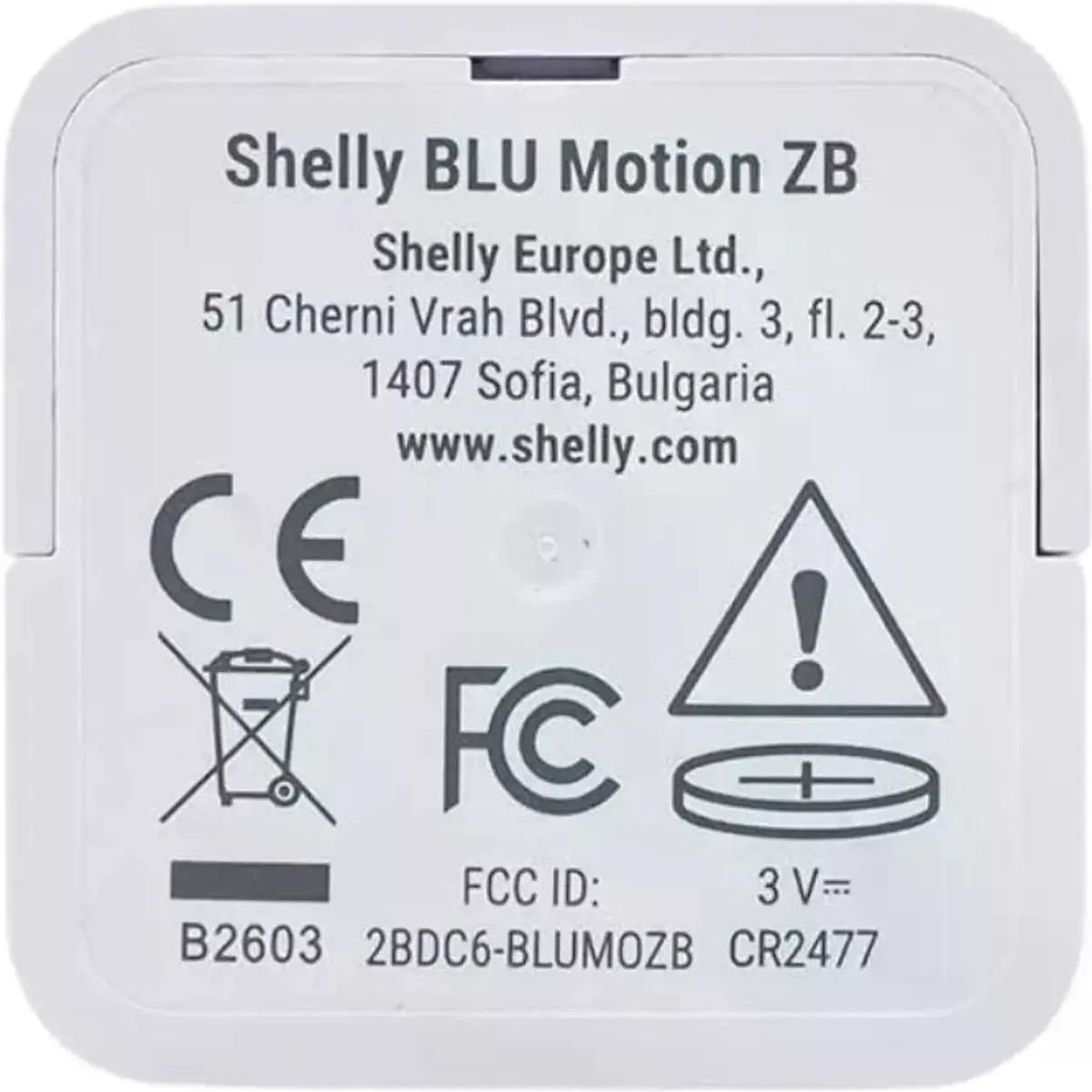 Sensor de Movimento e Luminosidade SHELLY BLU Motion ZB (Zigbee e Bluetooth - Deteção em menos de 100 ms) — miniatura 5