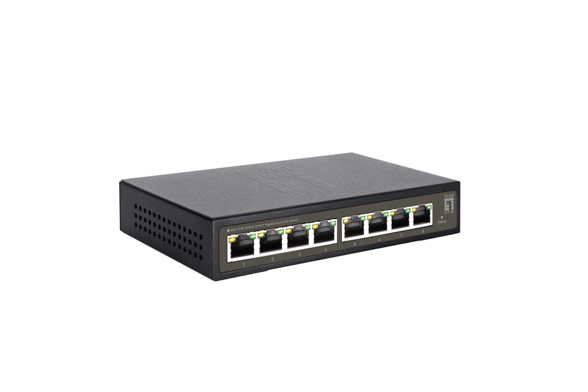 Switch Gerido LEVEL ONE GES-2108 (Gigabit Ethernet - 1,5 MB - 16 Gbit/s - Preto) — miniatura 3