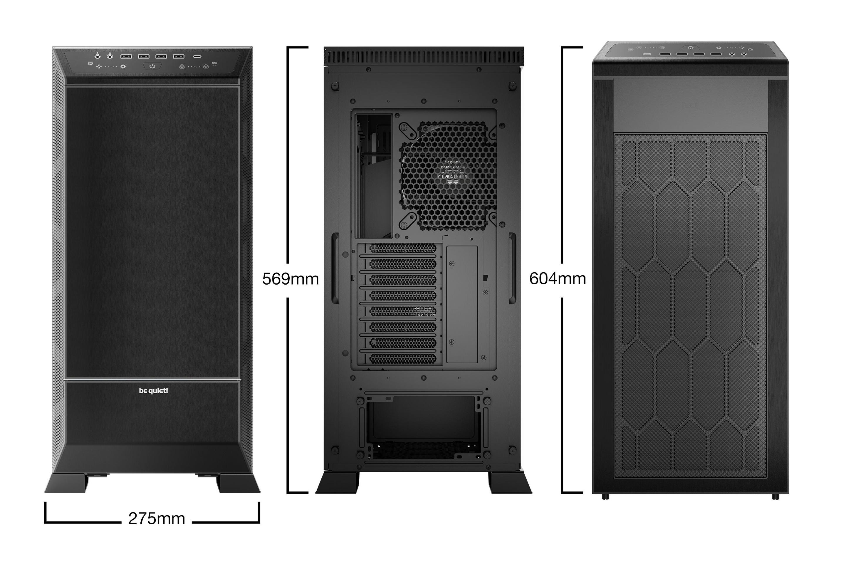 Caixa PC BE QUIET! DARK BASE PRO 901 (Full Tower - Alumínio, Vidro, Aço - 19 cm - Preto) — miniatura 2