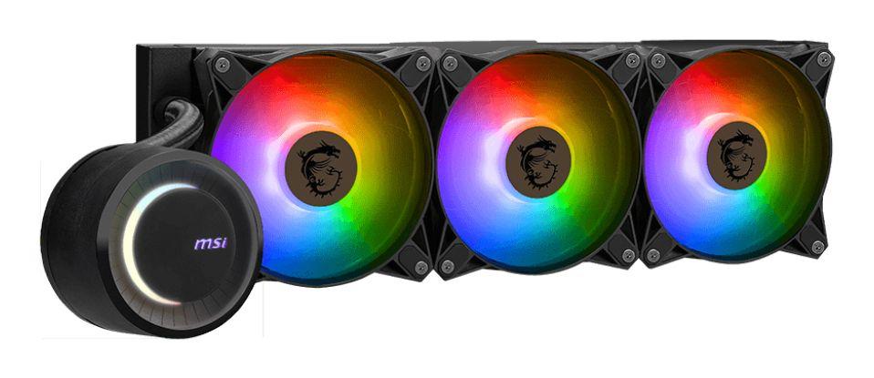 Sistema de Refrigeração Líquida AIO MSI MAG CORELIQUID E360 (120 mm - 3 ventoinhas - 4-pin - Preto), miniatura 2
