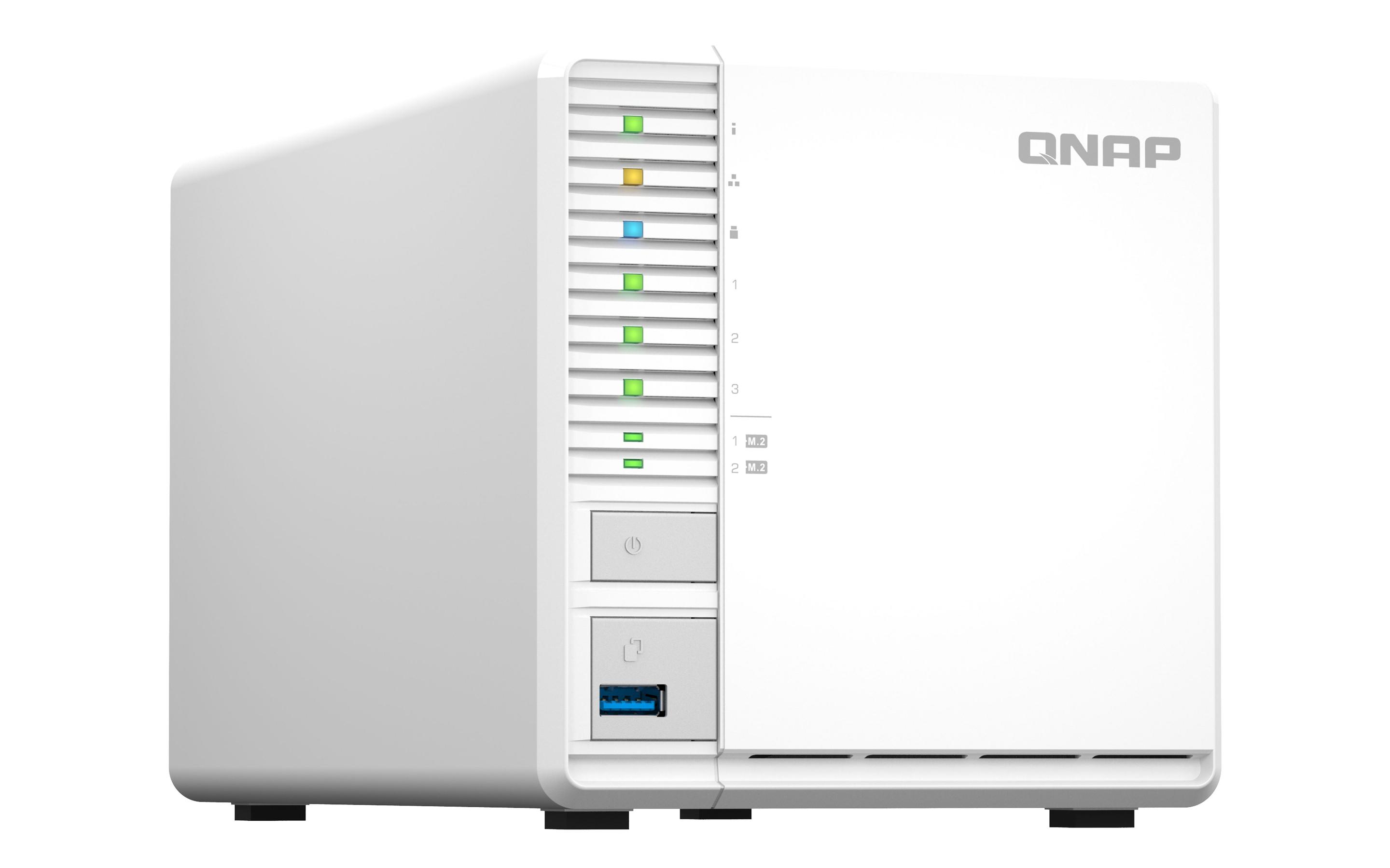 NAS QNAP TS-364-8G (Serial ATA II, Serial ATA III - 8 GB - 3 baias - Branco), miniatura 4