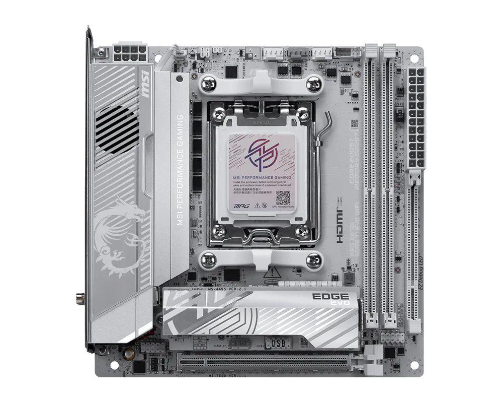 Motherboard MSI MPG X870I EDGE TI EVO WIFI (AM5 - Mini-ITX - Duplo canal - Branco), miniatura 2