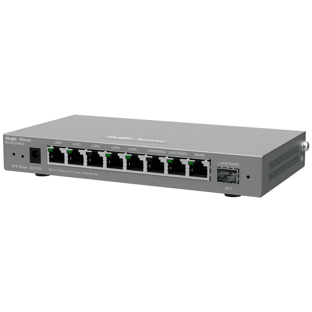 Router REYEE RG-EG209GS (Gigabit Ethernet - Até 600 Mbps - Cinzento)