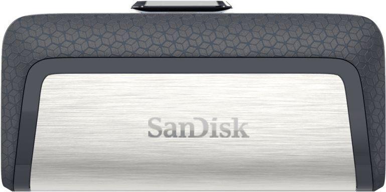Pen USB SANDISK Ultra Dual Drive USB Type-C SDDDC2-128G-G46 (128 GB - Slide - Type-C / USB 3.1 - Preto e Prateado)