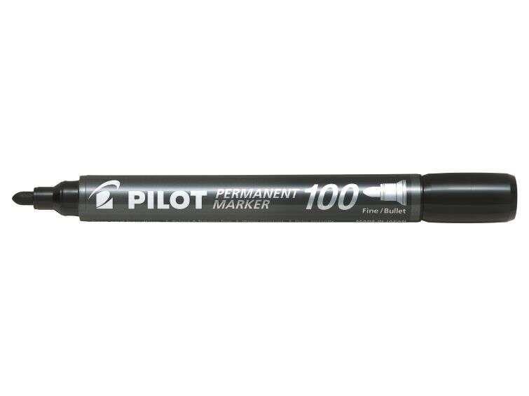 Marcador Permanente PILOT 100 (Preto)