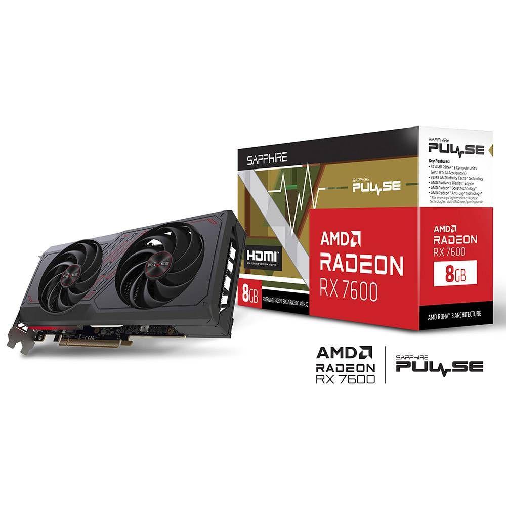 Placa Gráfica SAPPHIRE PULSE Radeon RX 7600 Gaming (AMD Radeon RX 7600 - 8 GB - 128 bit) — miniatura 2