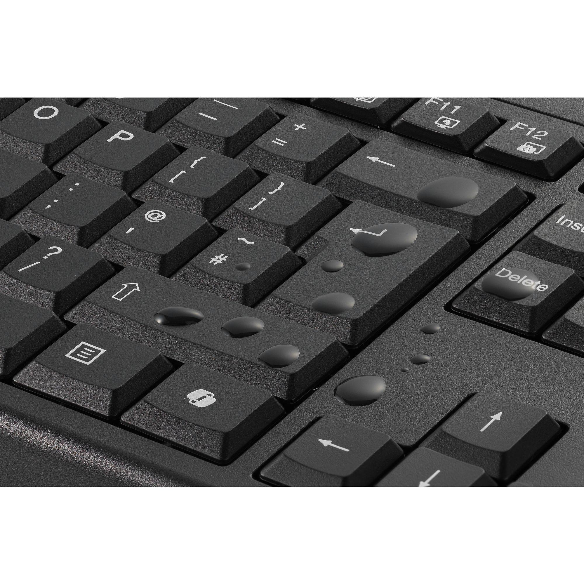 Teclado KENSINGTON KM270 EQ (QWERTZ alemão - Tamanho completo - RF Wireless + Bluetooth - Preto)