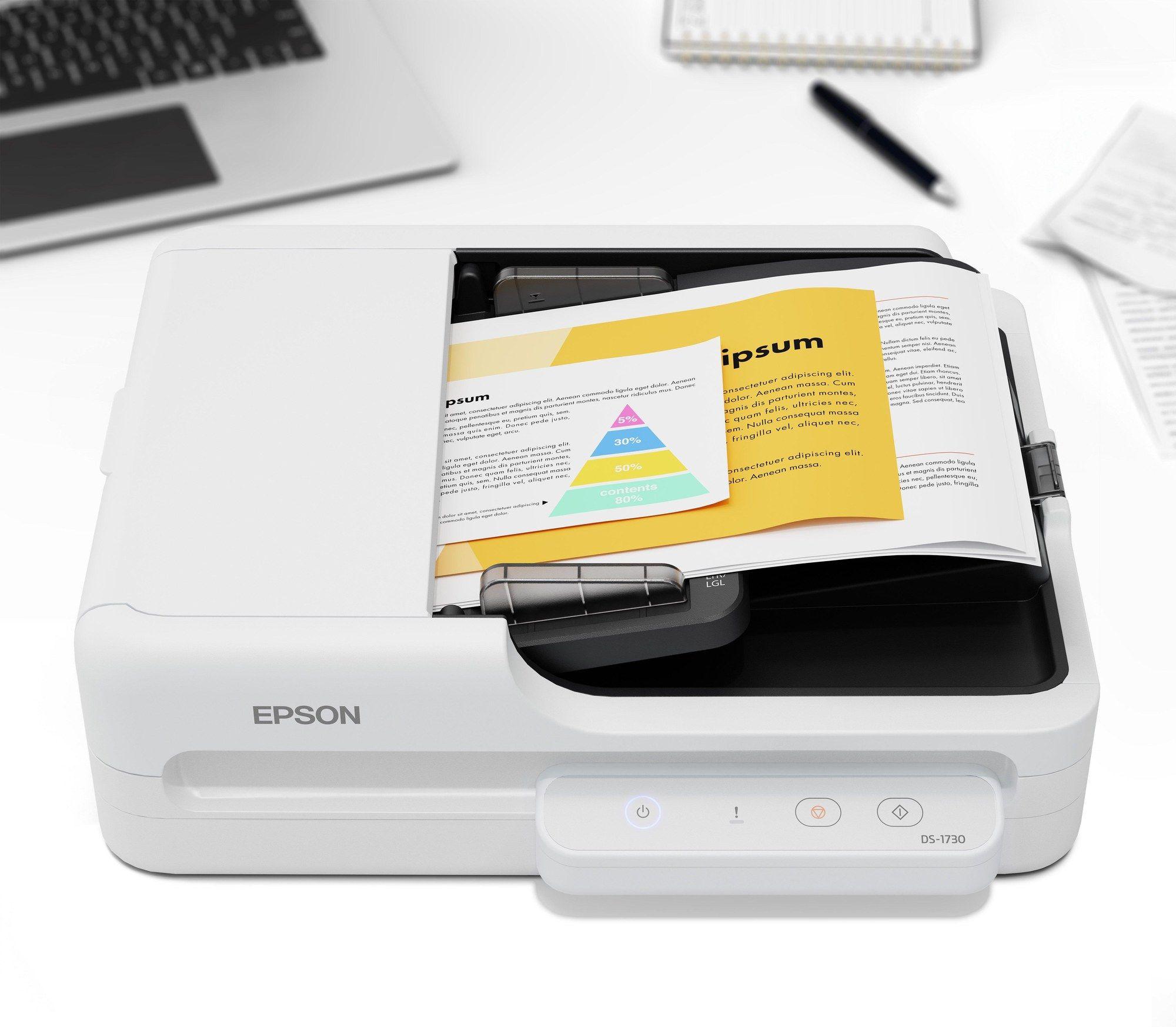 Scanner de Mesa EPSON WorkForce DS-1730 (USB 2.0 - Preto e Branco) — miniatura 6